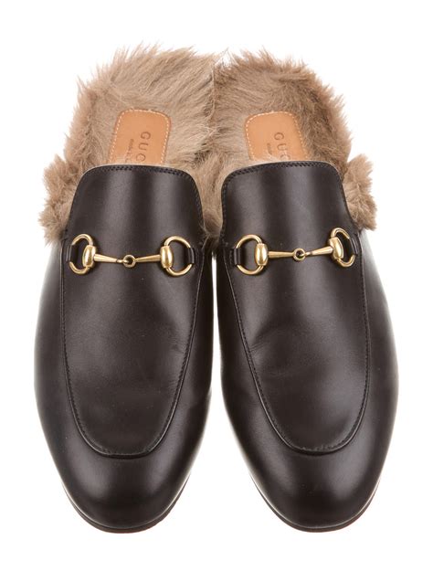 gucci mules fur